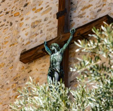 A figure of Jesus crucified on the cross