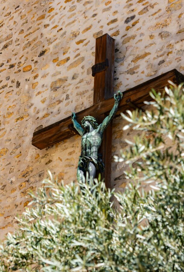 A figure of Jesus crucified on the cross