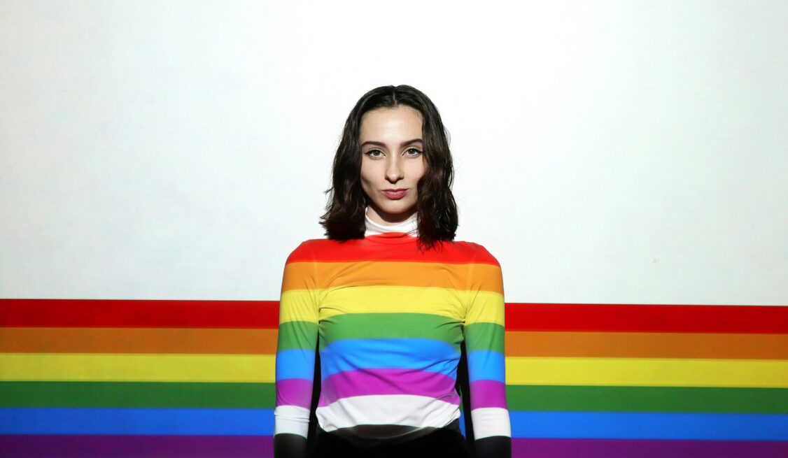 Young gay woman embracing her identity
