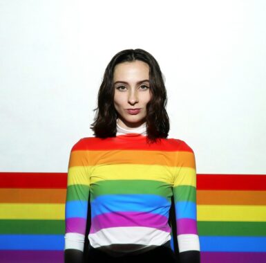 Young gay woman embracing her identity