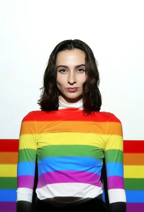 Young gay woman embracing her identity